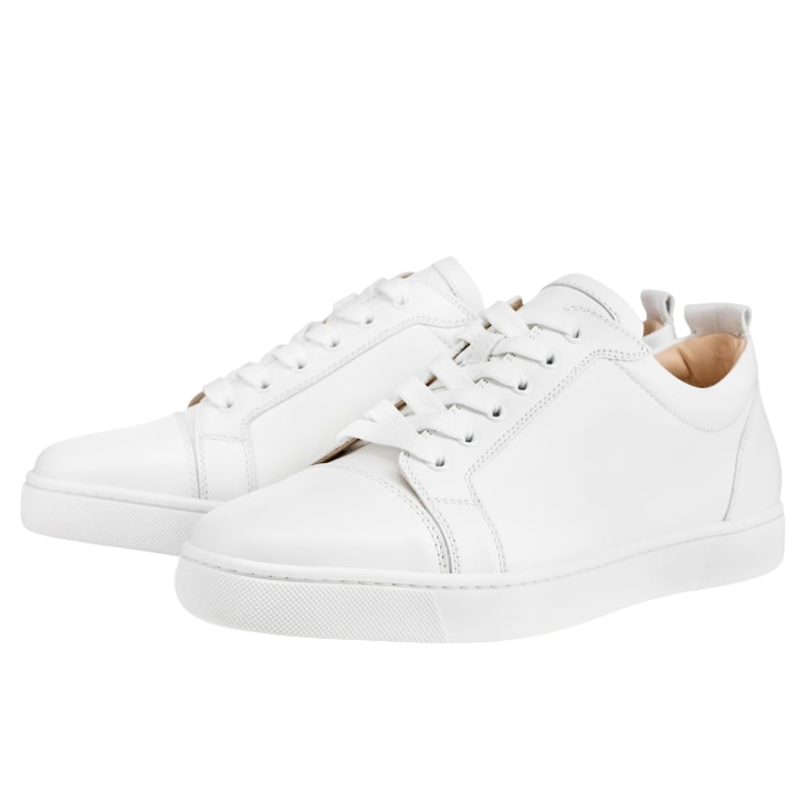 Classic Louboutin Red Bottoms White