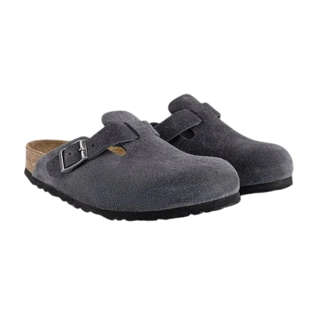 BIRKENSTOCK BOSTON SOFT FOOT BED - GRAY
