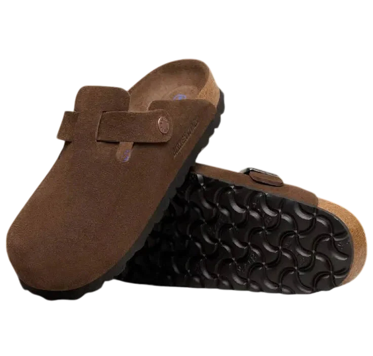 BIRKENSTOCK BOSTON SOFT FOOT BED - DARK BROWN