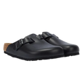 BIRKENSTOCK BOSTON SOFT FOOT BED - BLACK LEATHER